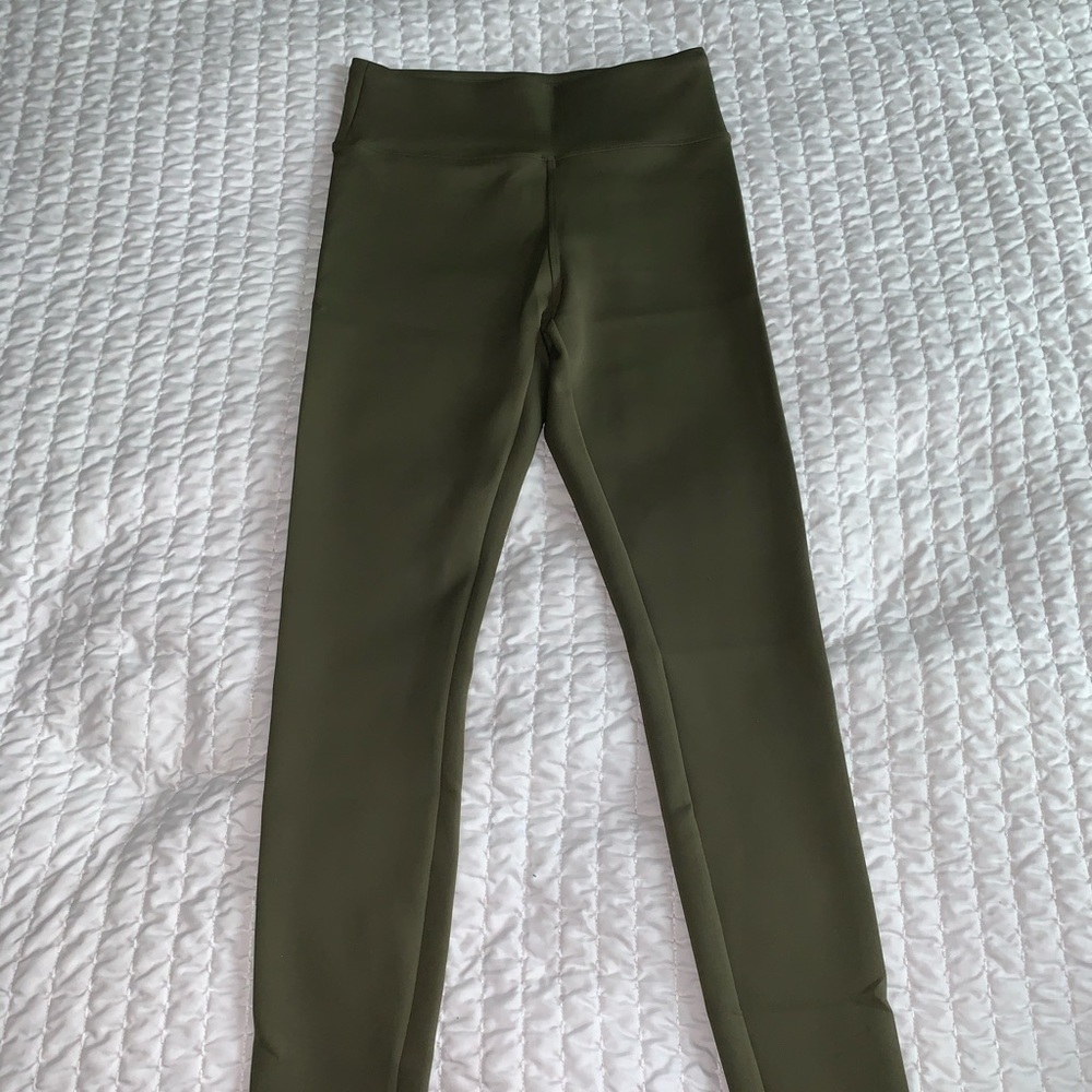Express High Waisted Green Stretch Leggings!